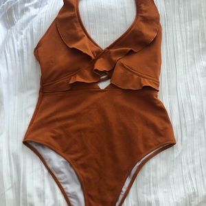 orange swimsuit